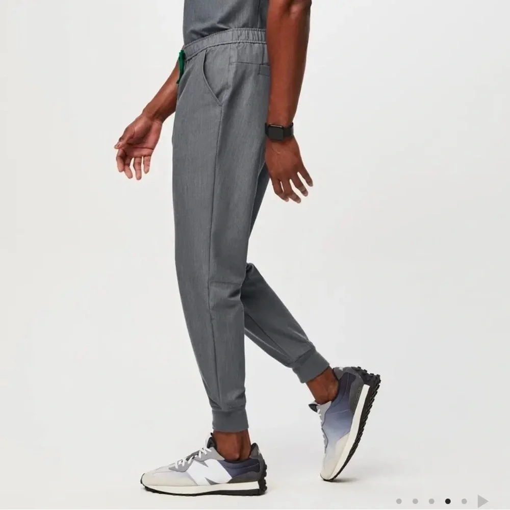 Figs Scrubs Jogger Pants Men’s Graphite Gray with Green Drawstring Size XXL